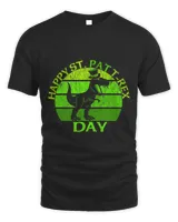 Happy St.Pat TRex Day St. Patricks Retro Vintage Sunset