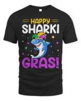 Shark Happy Sharki Grass Nola Mardi Gras Shark Lover Kids Boy Jaw Sharks