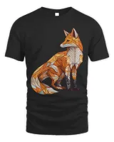 Geometric Mosaic Fox Wild Aesthetic