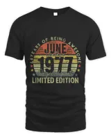46th Birthday Gifts June 1977 46 Years Old For Mens Womens