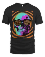 Skeleton Skulls Pop Art Psychedelic Spiral Skull Hypnosis EDM Festival 297 Skull