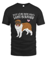 Dog Saint Bernard Just a Girl Who Loves Saint Bernard Dogs