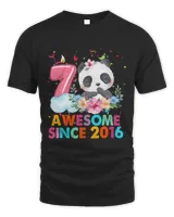 7 Year Old Awesome since 2016 Panda 7th Birthday Boys Girls