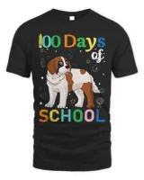 Dog Saint Bernard Lovers Teacher Student 100th Day of School