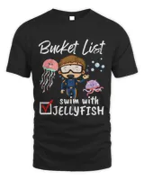 Funny Bucket List Swim With Jellyfish Lover Scuba Diver Boy