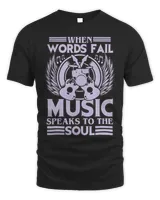 Guitarist Band Player Acoustic Guitar Words Music Speaks