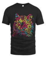 Tiger Colorful Tiger Tee shirts Tigers Fashion Graphic Design