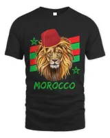 Football American Morocco Lion Flag Sport Morocco with moroccan hat football
