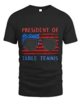 President of Table Tennis Retro America Flag Sunglasses