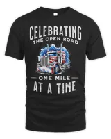 Celebrate The Open Road As A Trucker US Trucking US Flag