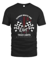 Motocross Fan Shirt Summer Nights Dirt Track Lights