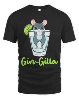 Chinchillas Gin Gilla Funny Wool Mouse Wortwitz Chinchilla in Gin Glass