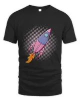 Astronauts Missile Comic Space Ship Moon Rocket