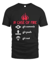 In Case of Fire Git Commit Git Push Git Out Funny Programmer