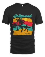 Vintage Sunset Beach Surfing Hollywood Florida Summer