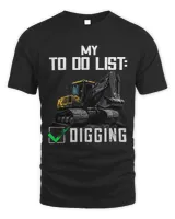 Excavator Ex To Do List Digging Backhoe Construction Vehicle