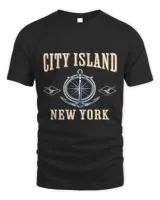 Seagull Lover City Island Bronx NY Nautical Anchor Seagull Vintage Design
