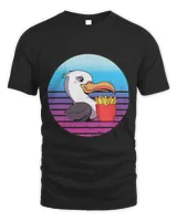Seagull Lover Vintage Retro French Fry Fast Food Lover Terns