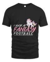 I Suck at Fantasy Football Unicorn Rainbow Loser Football