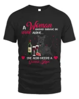 Woman Cannot Survive On Wine Alone Needs Scottish Terrier