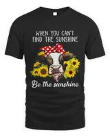 Women Heifer Cow Lover Inspirational Be Sunshine Sunflower 127