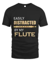 Flute Lover Distracted by Flutes Concert Musician Orchestra Flutist
