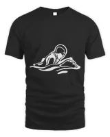 BC Survivor Swimming Pool Breaststroke swimming. Stylized design for swimmers