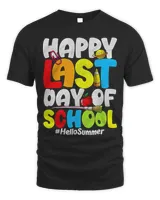 Happy Last Day Of School Hello Summer Groovy Teacher Student 399