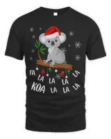 Fa la la Koala Cute Koala Bear in Christmas Hat Santa