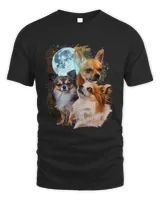 3 Moon Chihuahua Dog Funny Canine Puppy Art Graphic Novelty