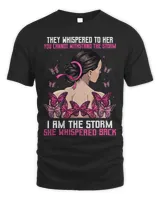 I Am The Storm Breast Cancer Awareness Pink Ribbon Butterfly