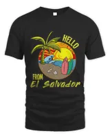 El Salvador Salvadoran Proud Hello Sun Island Palms Flag 1