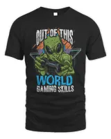 Gamer Skills Alien Video Game Player Humor Out Of This World