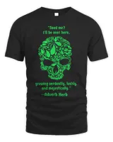 Adverb Herb Green Skull Classic T-Shirt