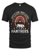 Panther Gift Just A Girl Who Loves Panthers Rainbow Panther Lover
