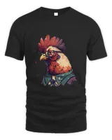 Chicken Lover Cool Hipster intellectual glasses