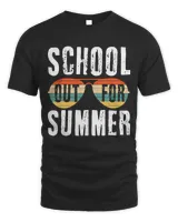 Retro Last Day Of School Schools Out For Summer Teacher T-Shirt