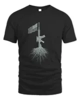 Viking T Shirt For men - Gun and American flag