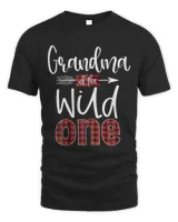 Grandma of the Wild One Shirt Plaid Lumberjack 1st Birthday Gift