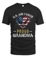 U.S. Air Force Proud Grandma Shirt American Flag Heart Veteran Grandma Gift