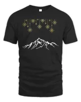 Gold Snow Falling on a Mountaintop  9386 T-Shirt