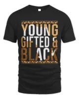 Young Gifted Black Afro Youth Black History Month T-Shirt