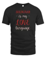 Womens Barbajuan is My Love Language Monegasque Iconic Food Monaco V-Neck T-Shirt
