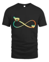 Womens Siberian Husky Infinite Love Heart Infinity Symbol Vintage V-Neck T-Shirt