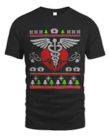 Ugly Christmas Sweater Nurse Tee Xmas Nursing Gifts For Men T-Shirt