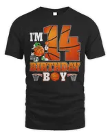I'm 14th Birthday Boy Basketball 14 Year Old Player B-day T-Shirt