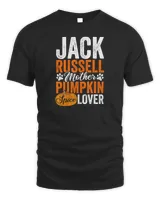 Jack Russell Dog Halloween Pumpkin Apparel, Funny Autumn T-Shirt