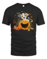 Jack Russell Dog Witch Halloween Tshirt Pumpkin Halloween T-Shirt