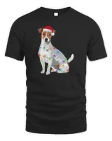 Jack Russell JRT Christmas Lights Xmas T-Shirt