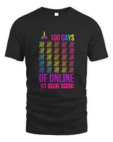 100 Days Of Online 1st Grade School 6019 T-Shirt